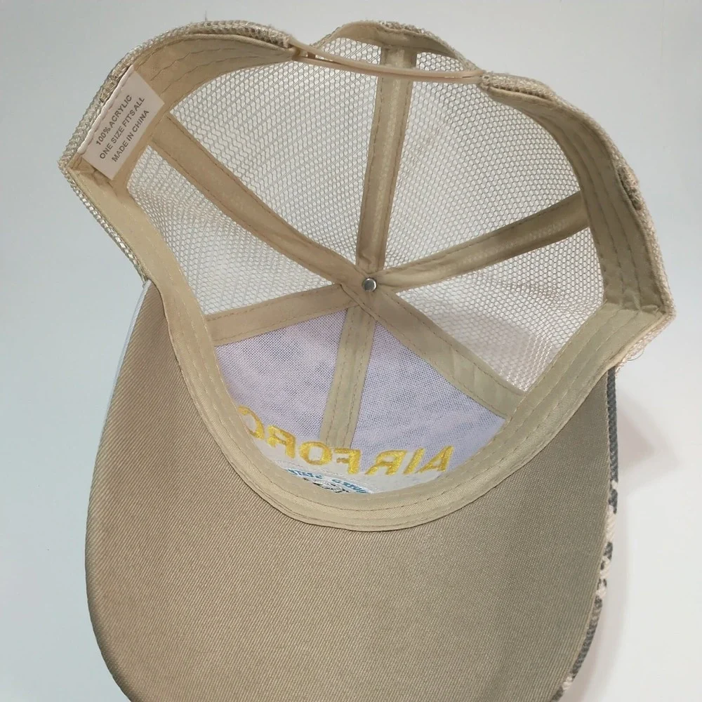 US Air Force Digital Camo Trucker Hat American Flag Mesh Snapback Cap Mens OSFA